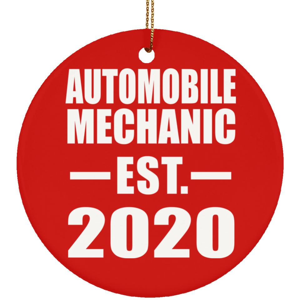 Automobile Mechanic Established EST. 2020 - Circle Ornament