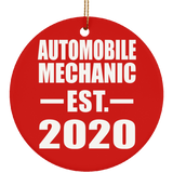Automobile Mechanic Established EST. 2020 - Circle Ornament