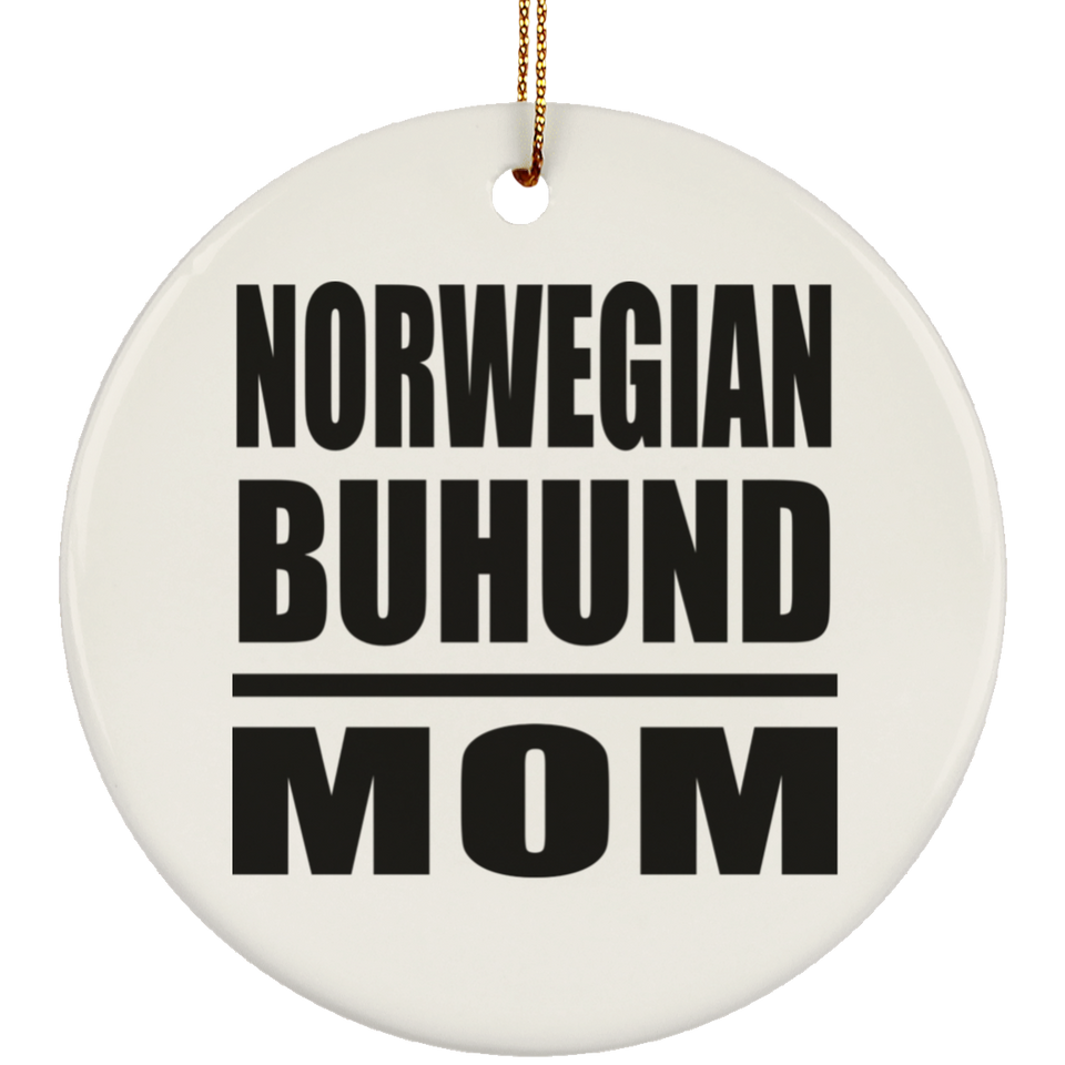 Norwegian Buhund Mom - Circle Ornament