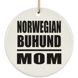 Norwegian Buhund Mom - Circle Ornament