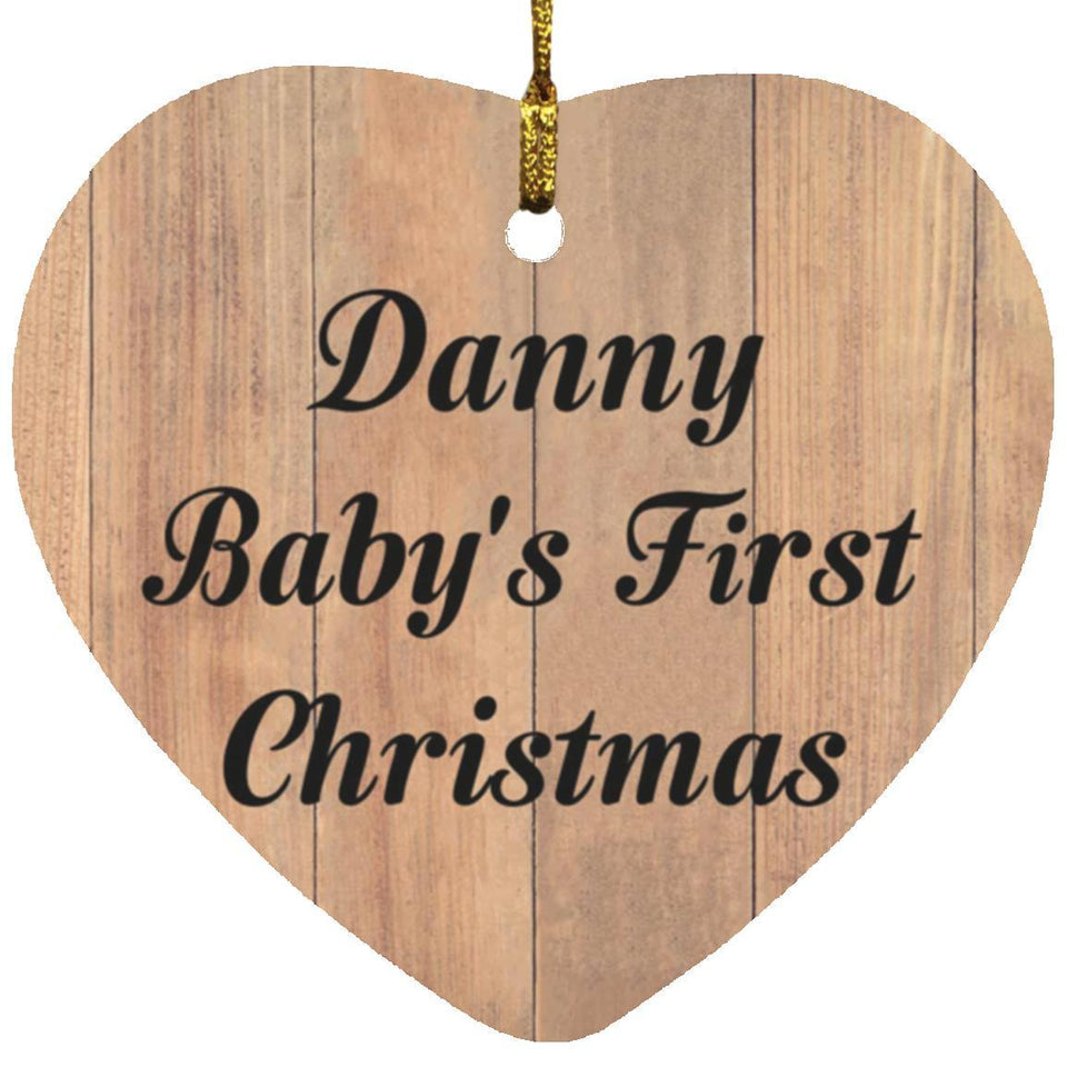 Danny Baby's First Christmas - Heart Ornament C