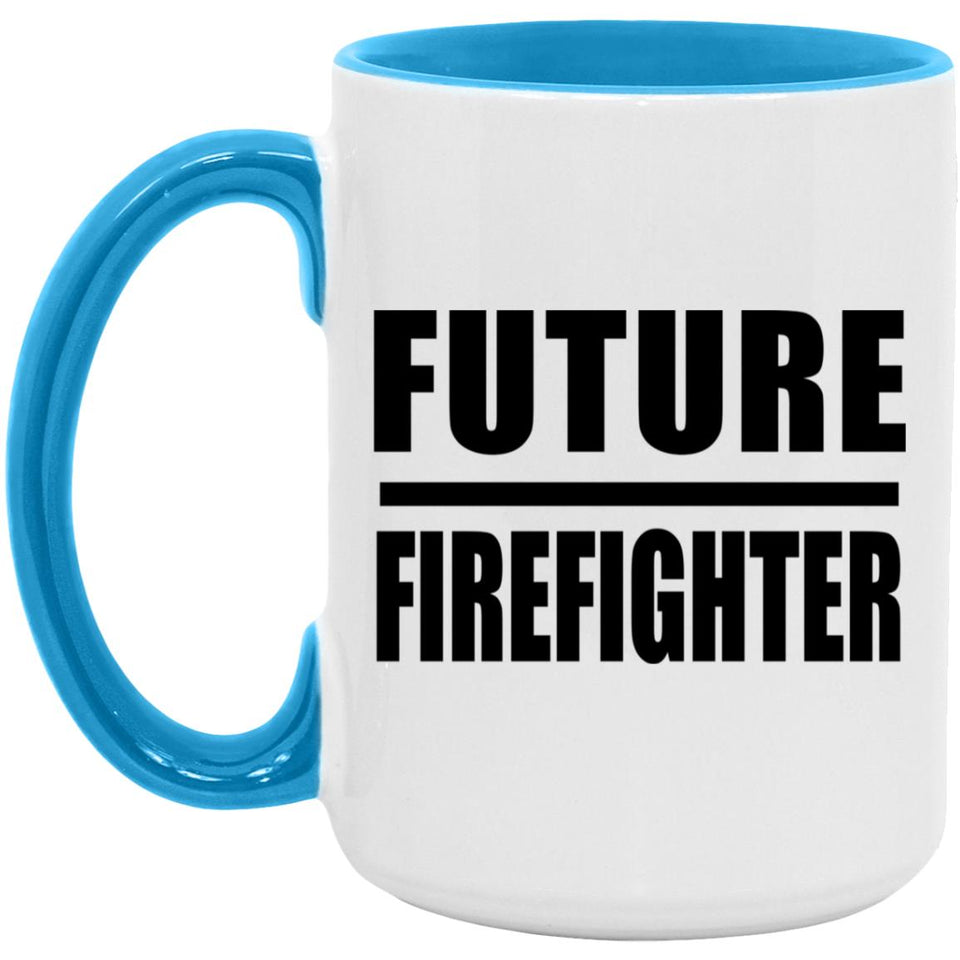 Future Firefighter - 15oz Accent Mug Blue