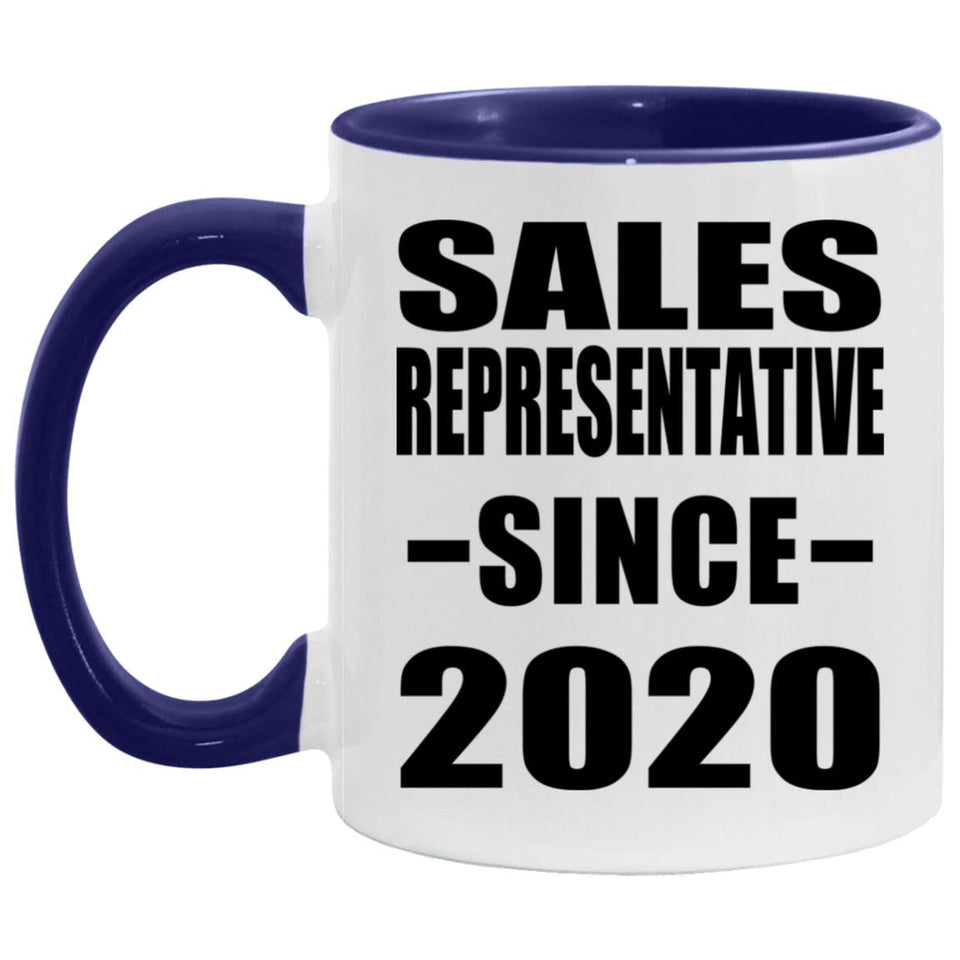Sales Representative Since 2020 - 11oz Accent Mug Purple