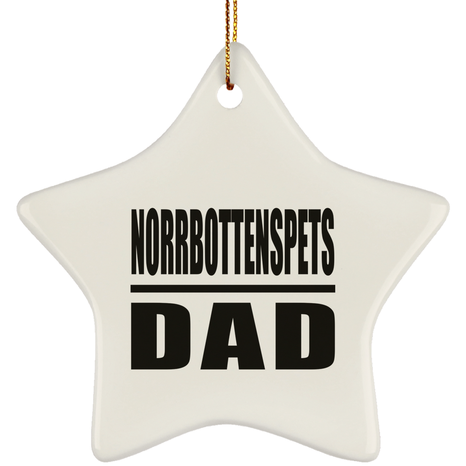 Norrbottenspets Dad - Star Ornament