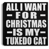All I Want For Christmas Is My Tuxedo Cat - Canvas Square
