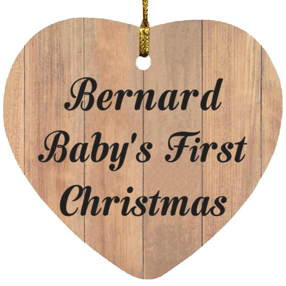 Bernard Baby's First Christmas - Heart Ornament C