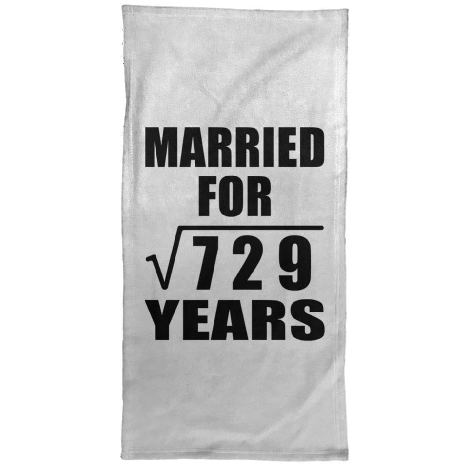 27th Anniversary Married For Square Root of 729 Years - Hand Towel