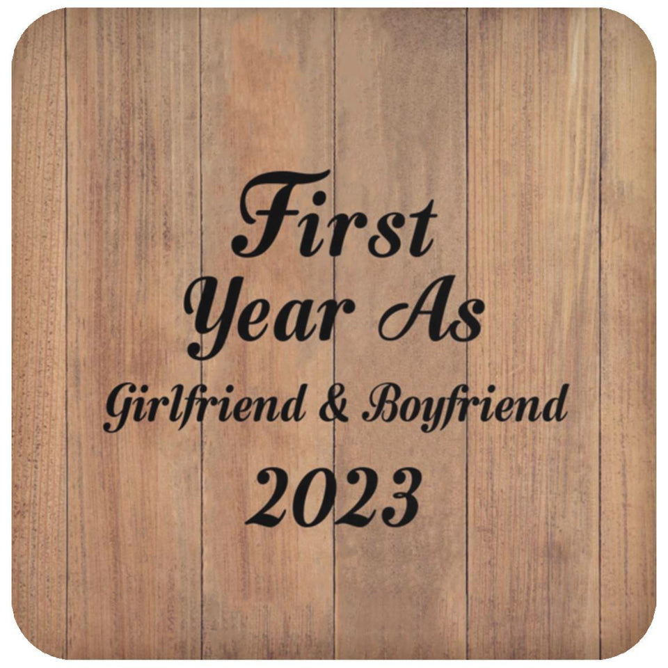 First Year As Girlfriend & Boyfriend 2023 - Drink Coaster C