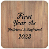 First Year As Girlfriend & Boyfriend 2023 - Drink Coaster C