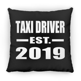 Taxi Driver Established EST. 2019 - Throw Pillow Black