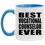 Best Vocational Counselor Ever - 11oz Accent Mug Blue