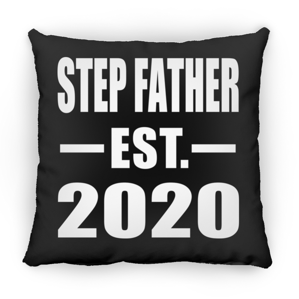 Step Father Established EST. 2020 - Throw Pillow Black