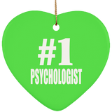 Number One #1 Psychologist - Heart Ornament