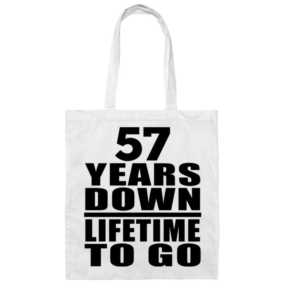 57th Anniversary 57 Years Down Lifetime To Go - Tote Bag White