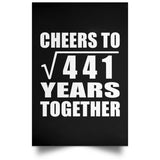 21st Anniversary Cheers To Square Root of 441 Years Together - Poster Portrait