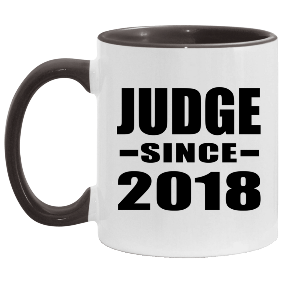 Judge Since 2018 - 11oz Accent Mug Black