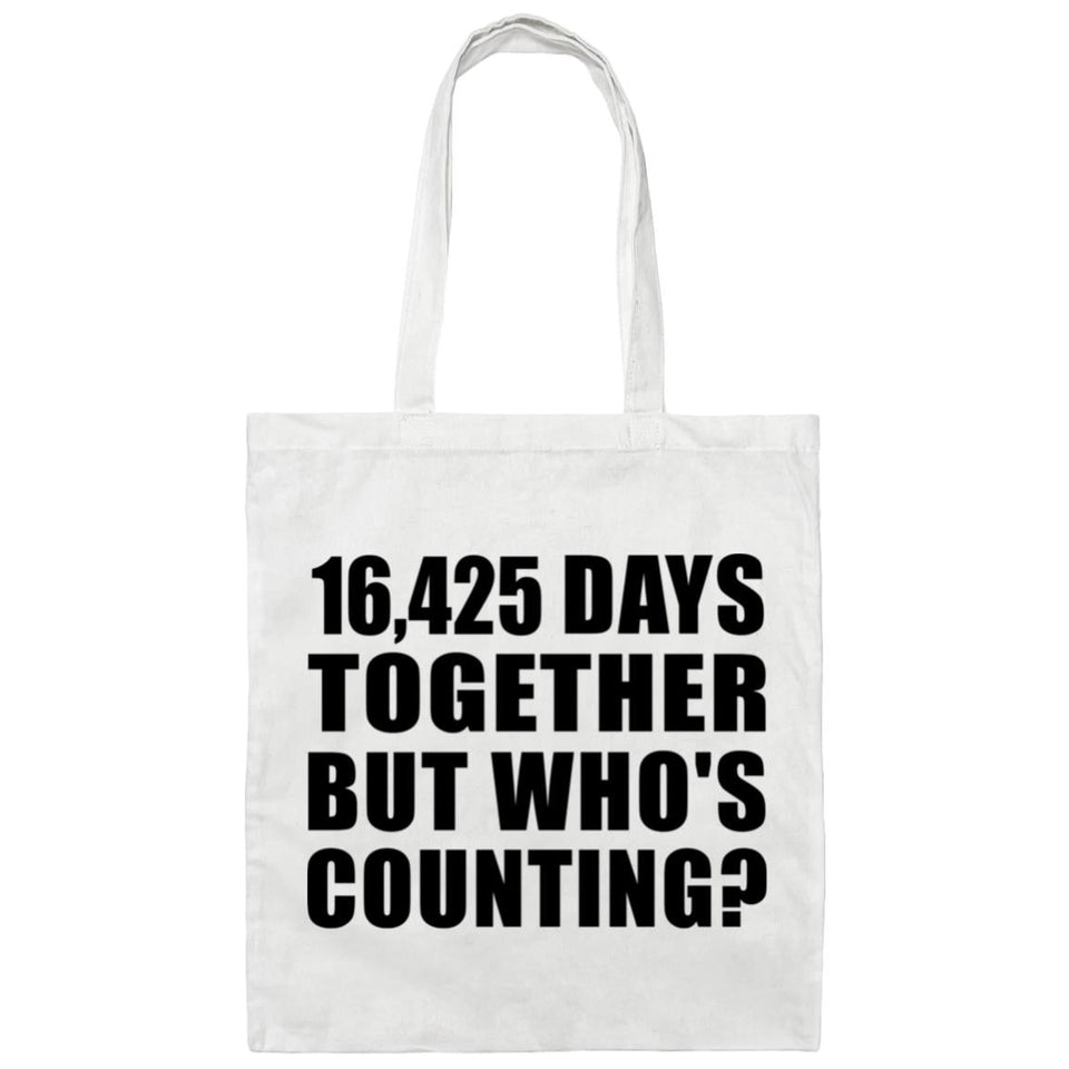 45th Anniversary 16,425 Days Together Who's Counting - Tote Bag White