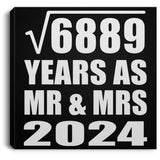 83rd Anniversary Square Root of 6889 Years As Mr & Mrs 2024 - Canvas Square