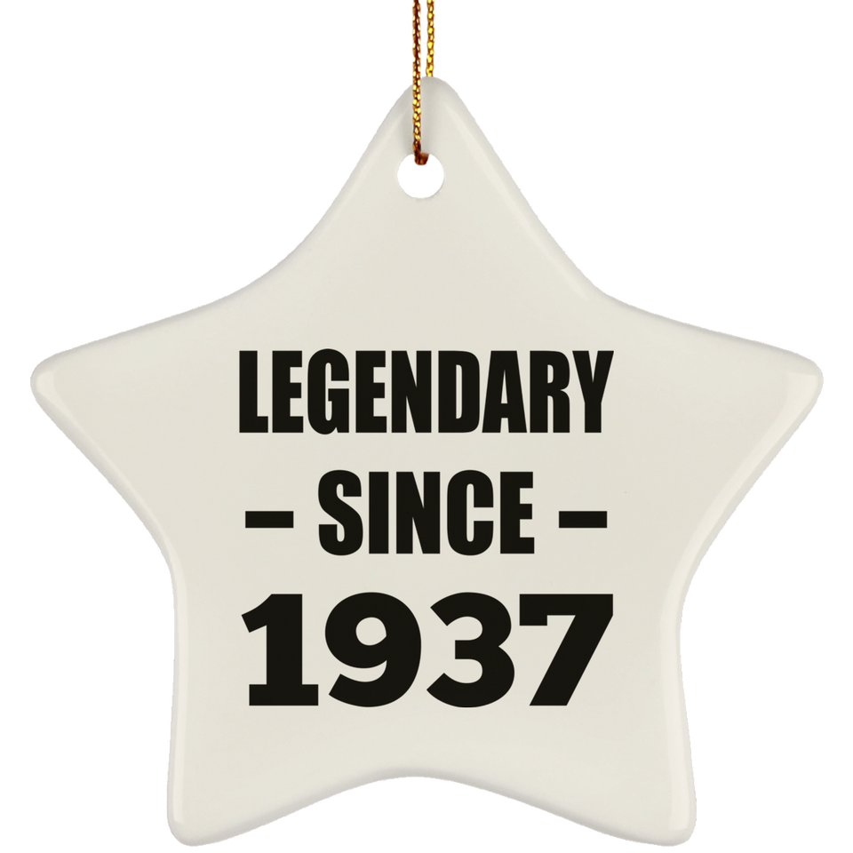 87th Birthday Legendary Since 1937 - Star Ornament