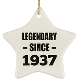 87th Birthday Legendary Since 1937 - Star Ornament