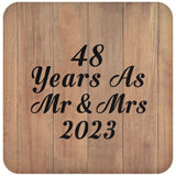 48 Years As Mr & Mrs 2023 - Drink Coaster C