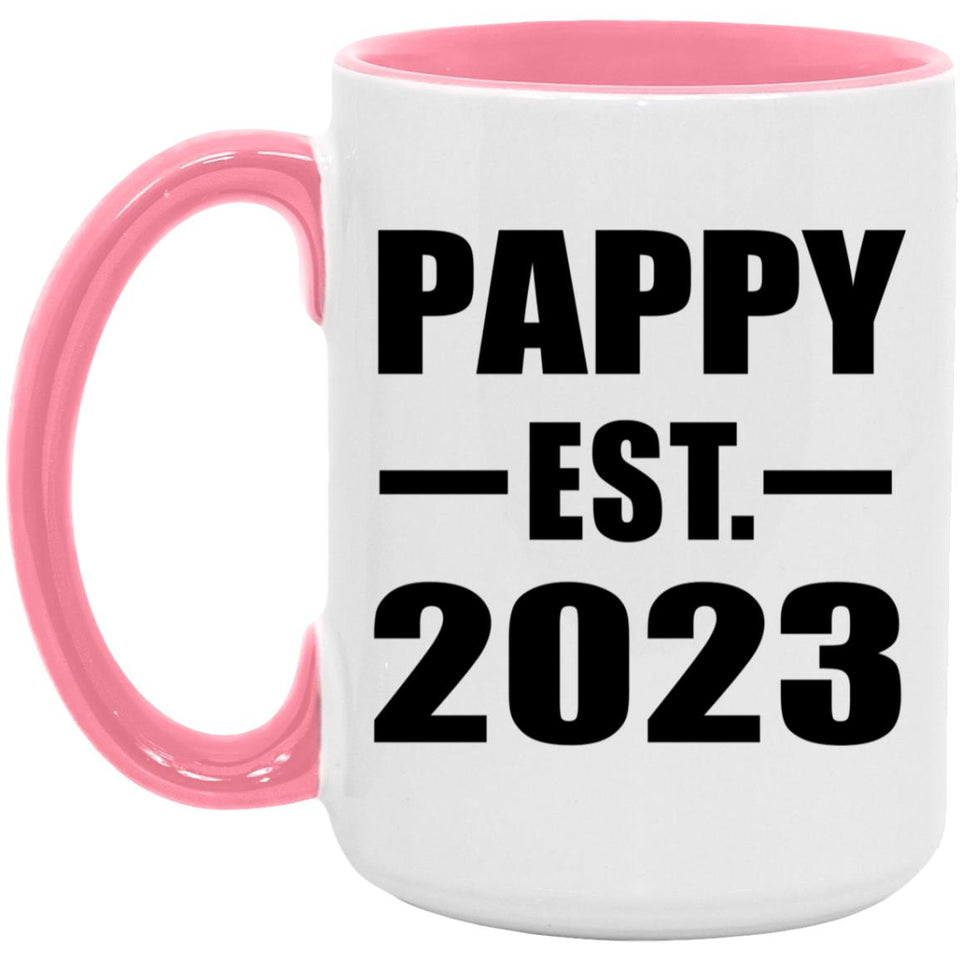 Pappy Established EST. 2023 - 15oz Accent Mug Pink