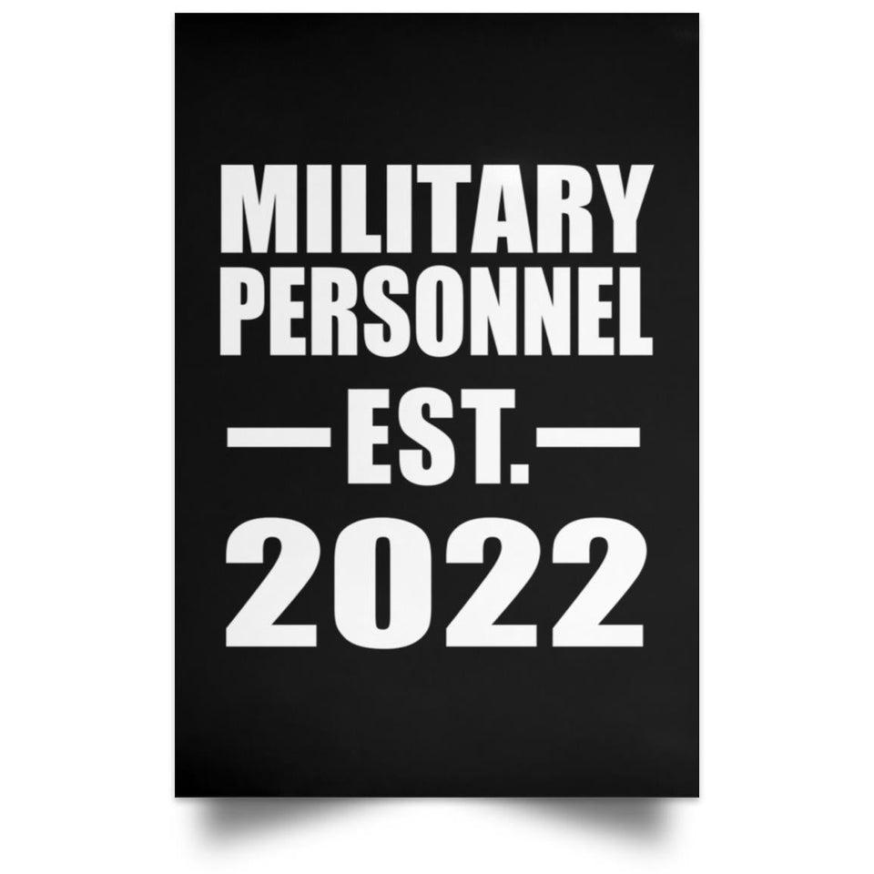 Military Personnel Established EST. 2022 - Poster Portrait