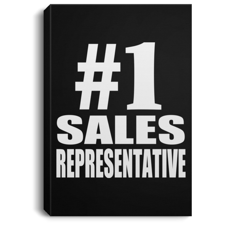 Number One #1 Sales Representative - Canvas Portrait