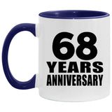 68th Anniversary 68 Years - 11oz Accent Mug Purple