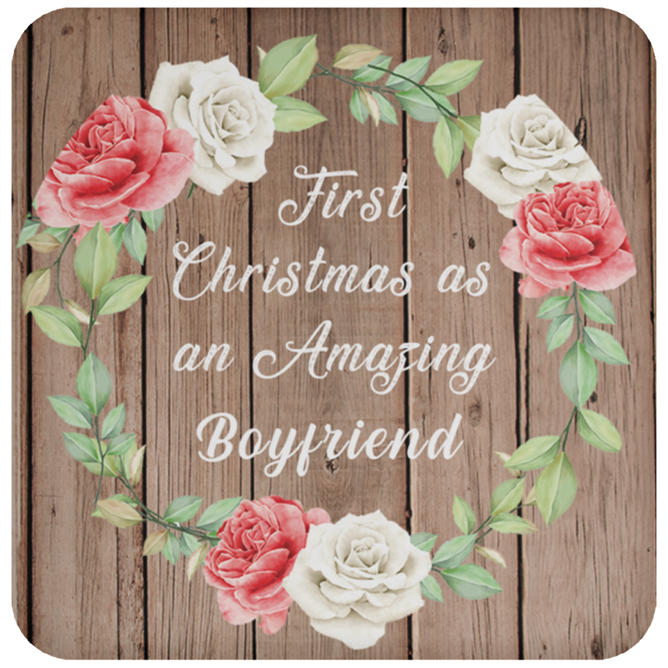 First Christmas As an Amazing Boyfriend - Drink Coaster B