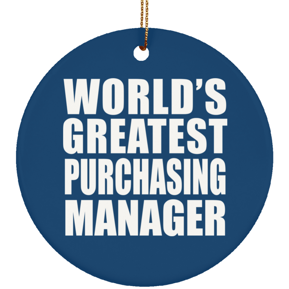 World's Greatest Purchasing Manager - Circle Ornament