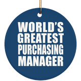 World's Greatest Purchasing Manager - Circle Ornament