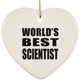 World's Best Scientist - Heart Ornament
