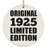 99th Birthday Original 1925 Limited Edition - Circle Ornament
