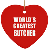 World's Greatest Butcher - Heart Ornament
