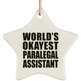 World's Okayest Paralegal Assistant - Star Ornament