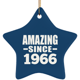 58th Birthday Amazing Since 1966 - Star Ornament