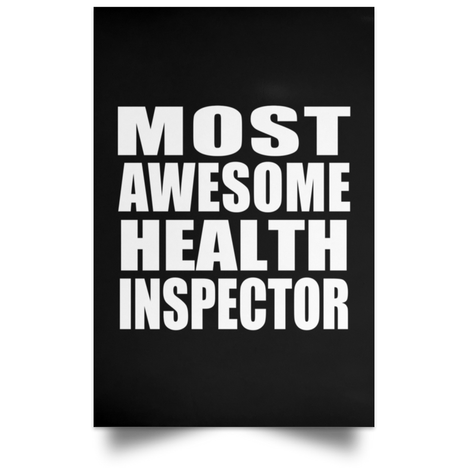 Most Awesome Health Inspector - Poster Portrait