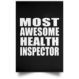 Most Awesome Health Inspector - Poster Portrait