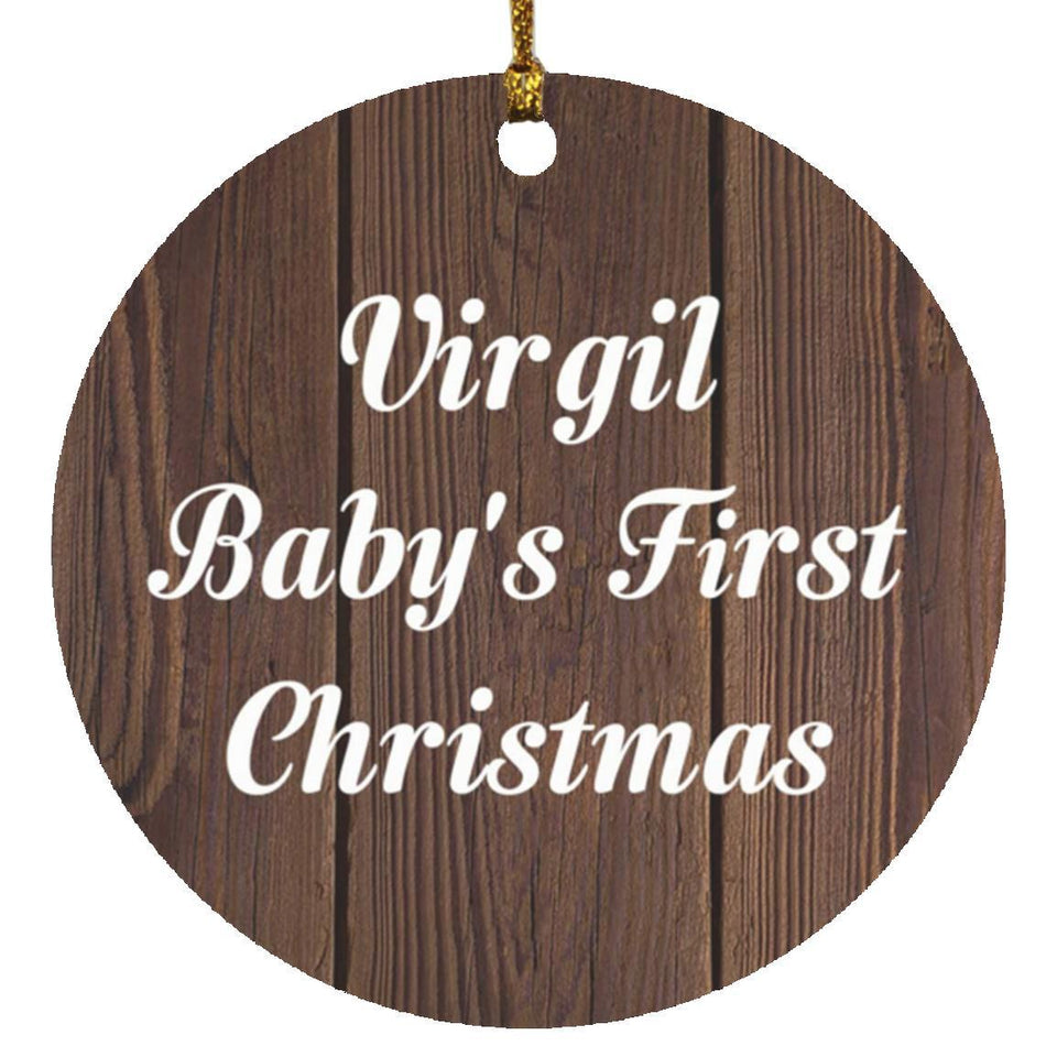 Virgil Baby's First Christmas - Circle Ornament D