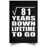 9th Anniversary Square Root of 81 Years Lifetime To Go - Poster Portrait