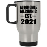 Automobile Mechanic Established EST. 2021 - Silver Travel Mug