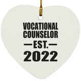 Vocational Counselor Established EST. 2022 - Heart Ornament