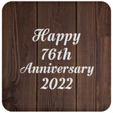 Happy 76th Anniversary 2022 - Drink Coaster D