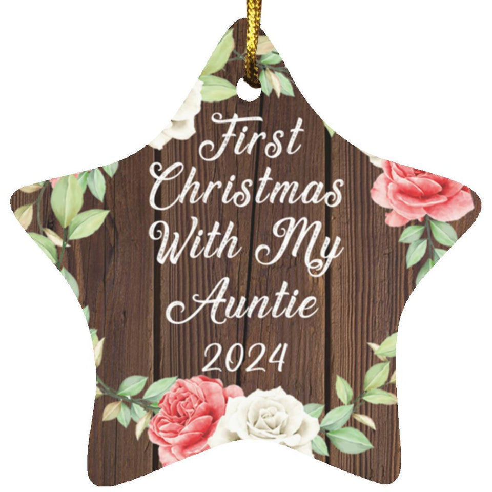 First Christmas With My Auntie 2024 - Star Ornament A