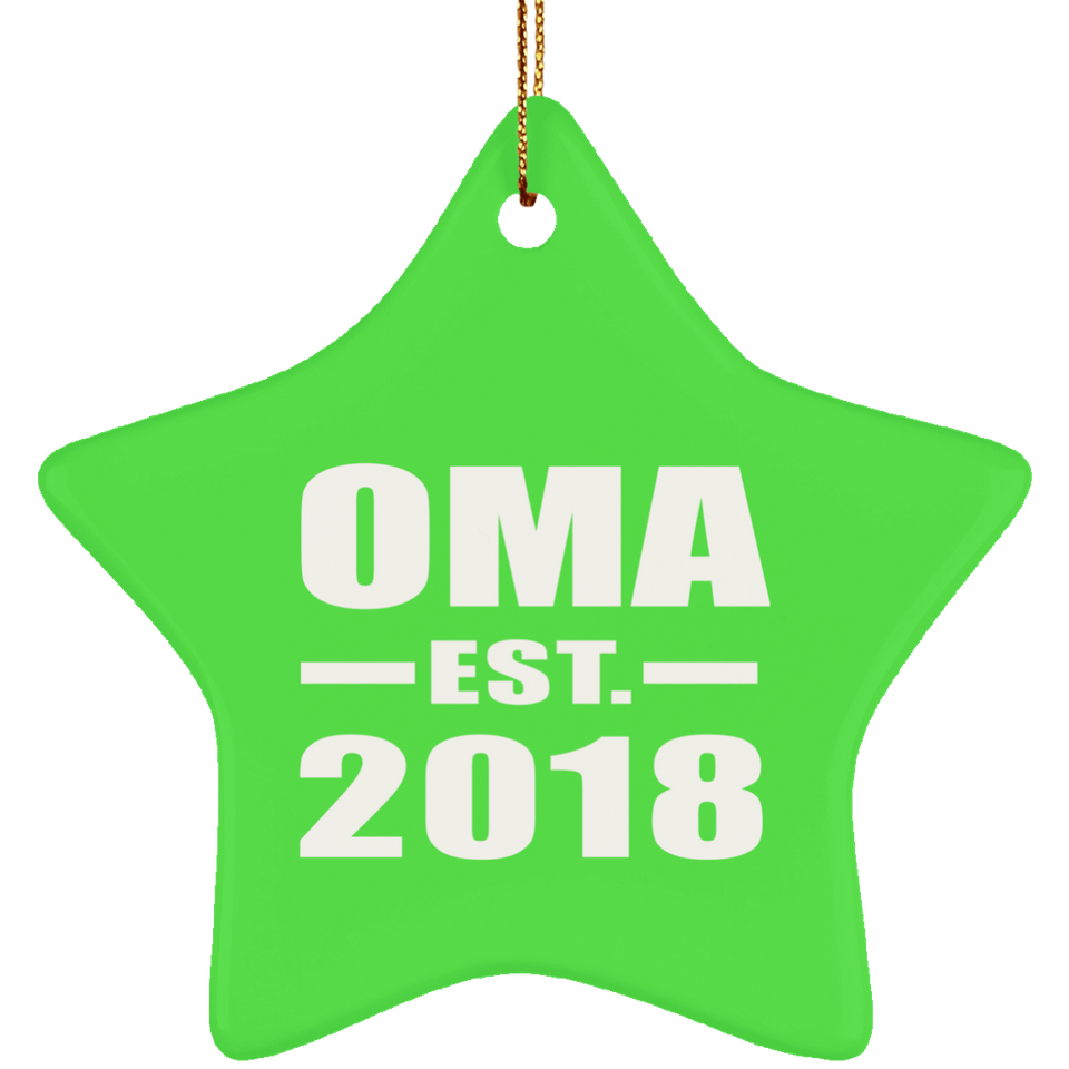 Oma Established EST. 2018 - Star Ornament