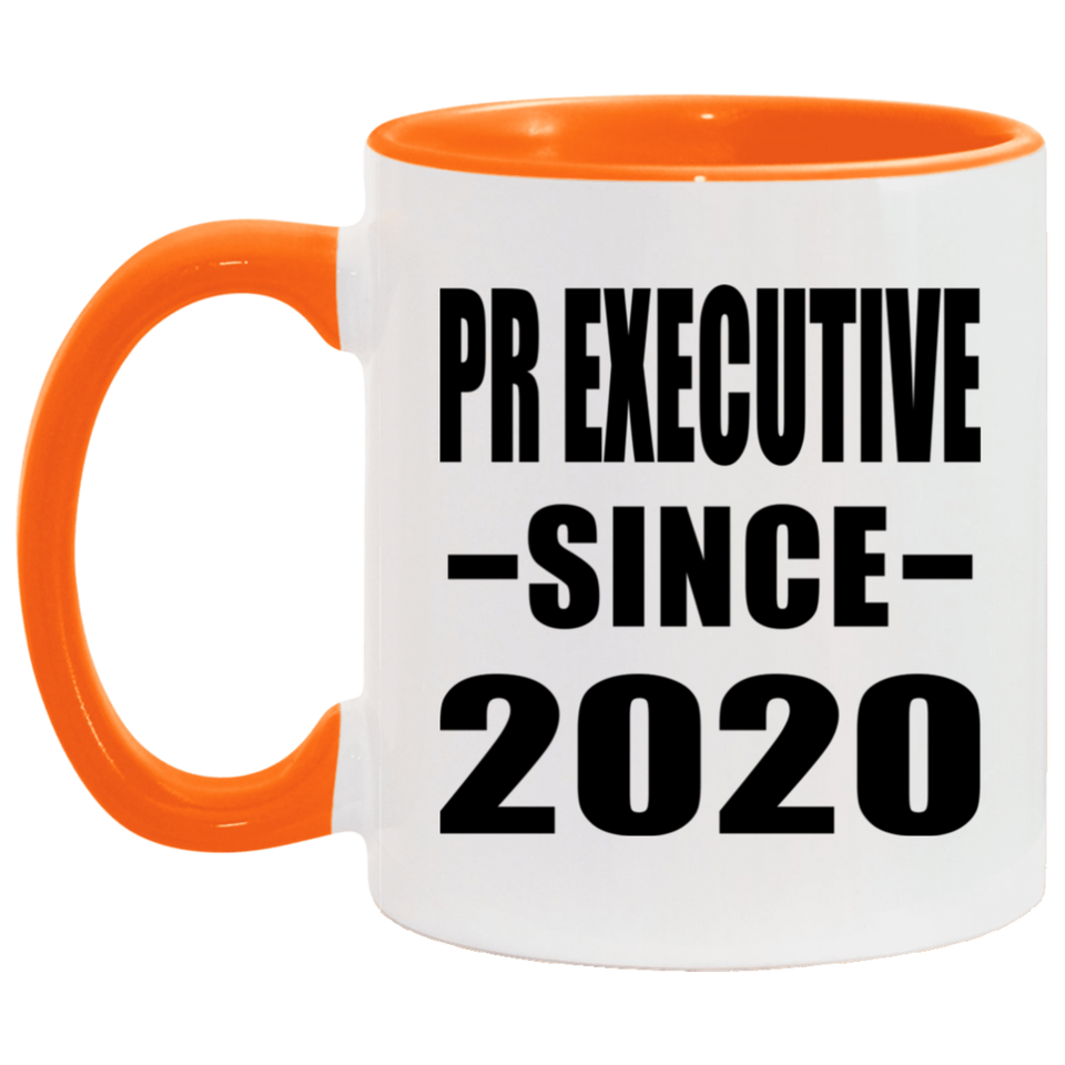 Pr Executive Since 2020 - 11oz Accent Mug Orange