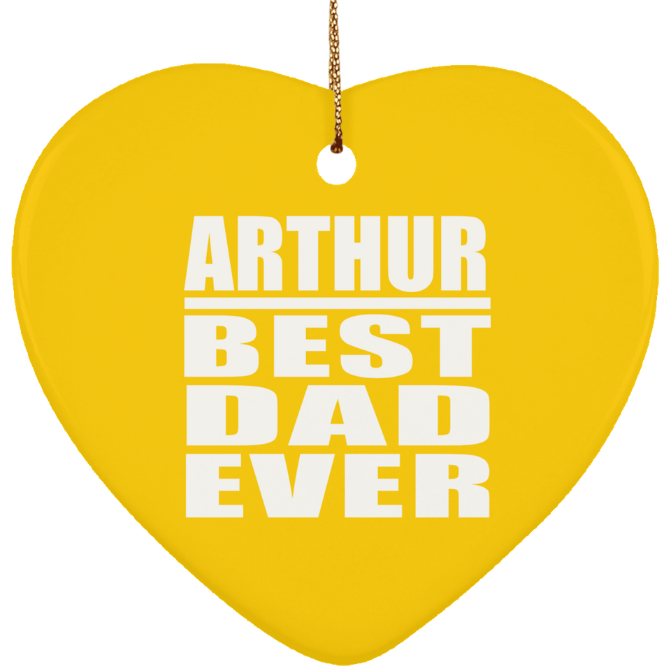 Arthur Best Dad Ever - Heart Ornament