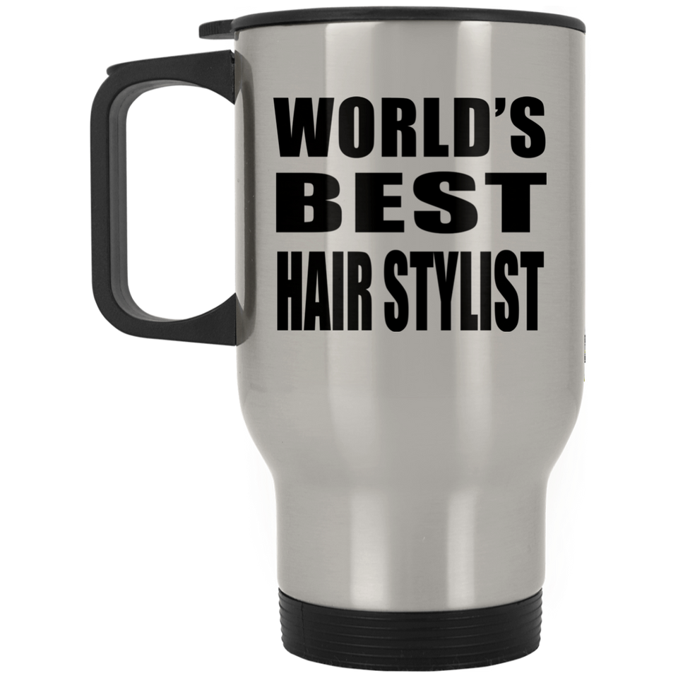 World's Best Hair Stylist - Silver Travel Mug