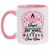 Grandmother Is An Angel Takes You Under Her Wings - 11oz Accent Mug Pink